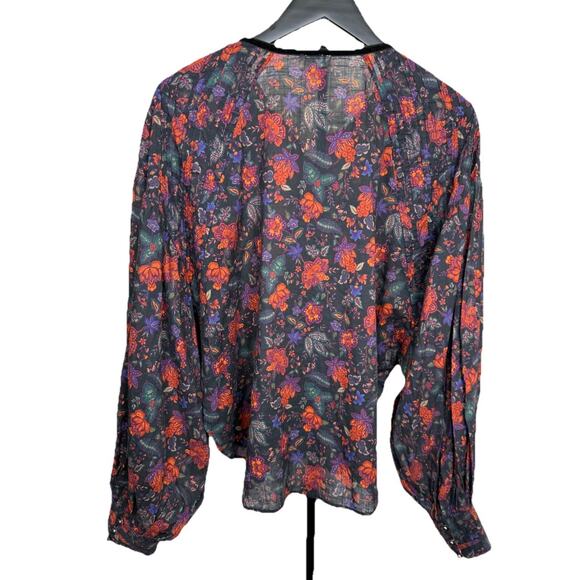 Anthropologie Pilcro Blouse Women’s Sz S The Sidney Batwing Oversized Button - Picture 3 of 13